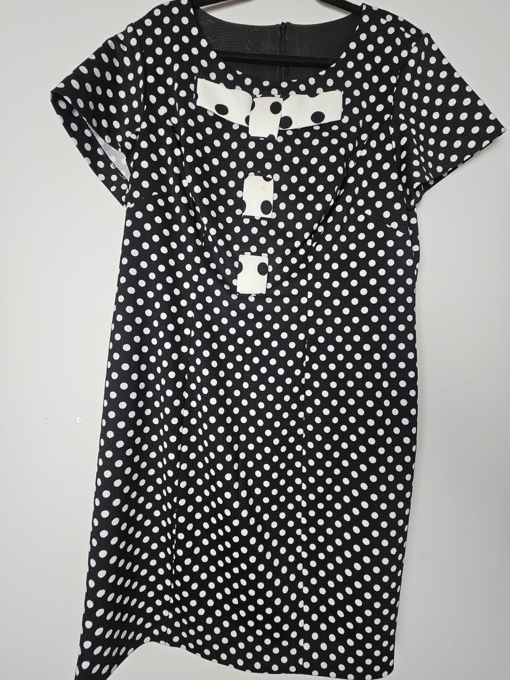Girls Black and White Polka Dot Dress